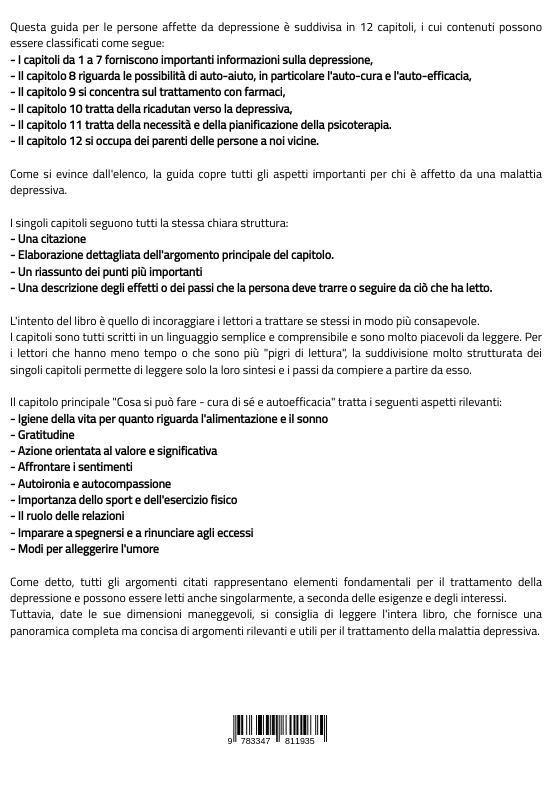 Rückseitencover Auto Aiuto per la Depressione