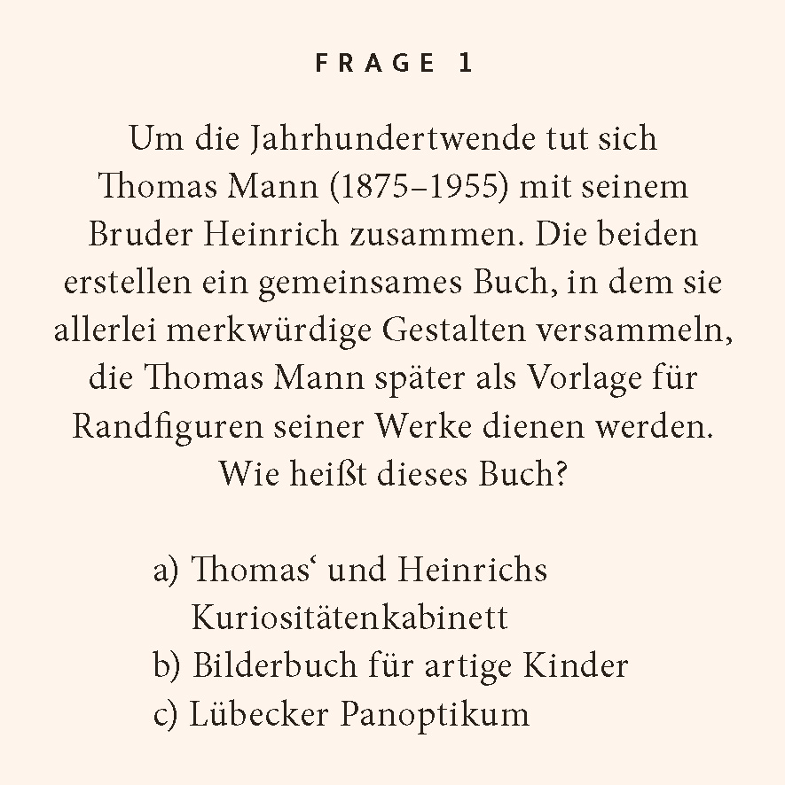 Beispielinhalt (Bild) Thomas Mann-Quiz