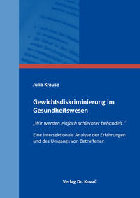 Vorderes Coverbild Gewichtsdiskriminierung im Gesundheitswesen
