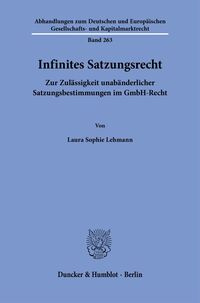 Vorderes Coverbild Infinites Satzungsrecht