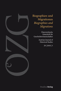 Vorderes Coverbild Österreichische Zeitschrift für Geschichtswissenschaften 3/2018