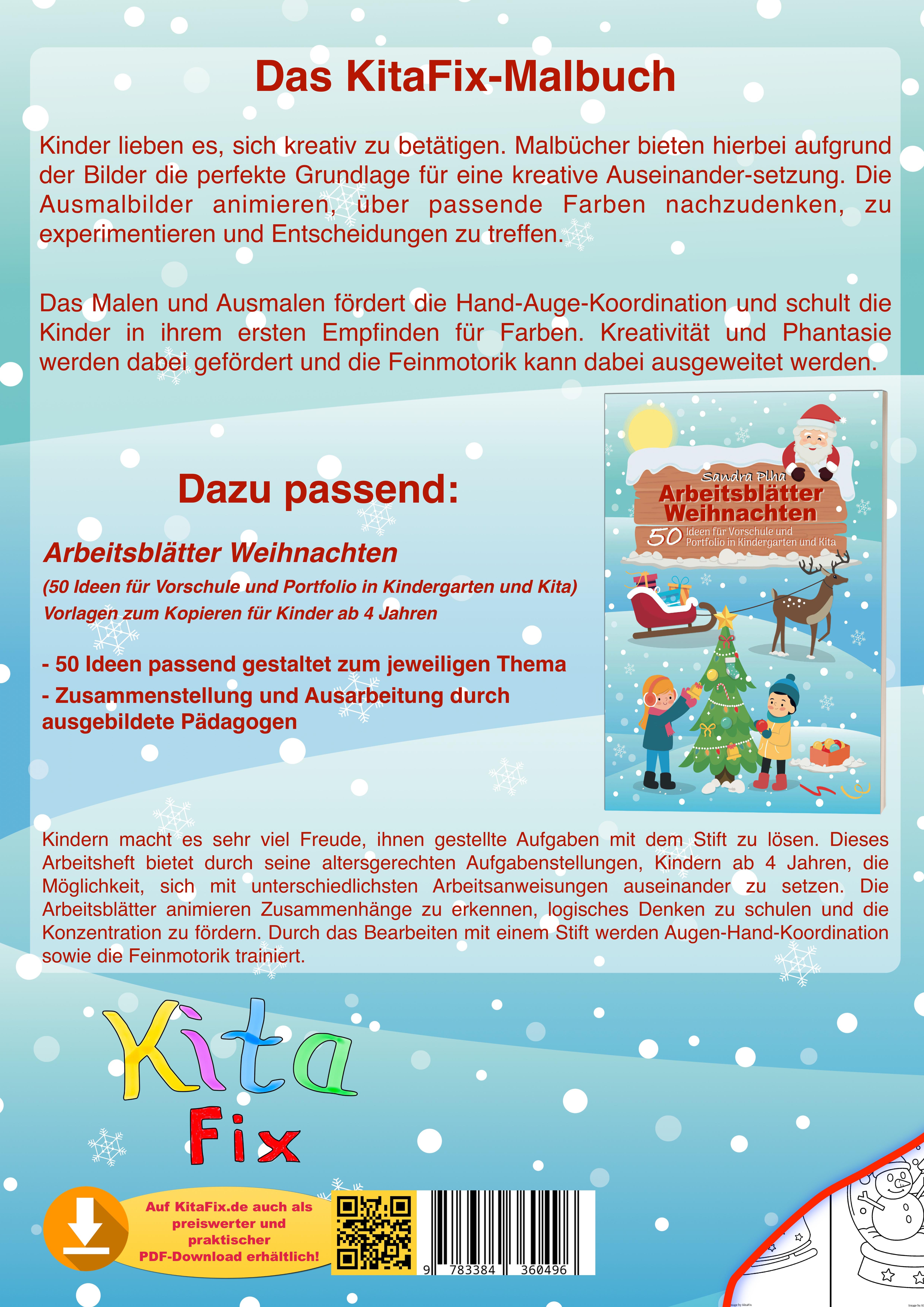 Rückseitencover KitaFix Malbuch Weihnachten