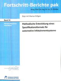 Vorderes Coverbild Methodische Entwicklung eines Spezifikationsformats für automotive Infotainmentsysteme