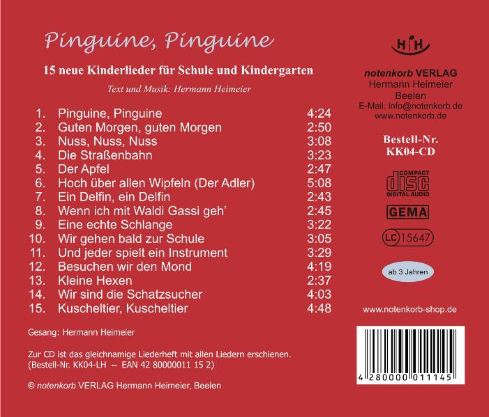 Rückseitencover Pinguine, Pinguine