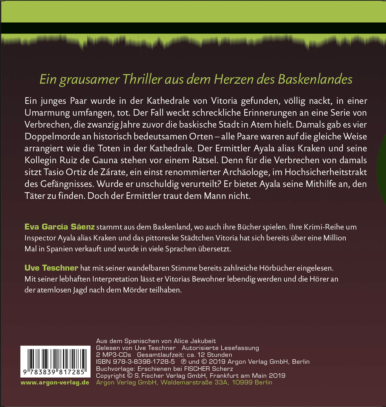Rückseitencover Die Stille des Todes