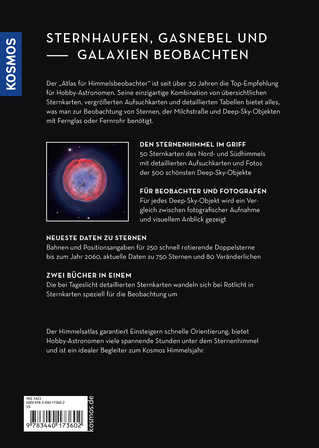 Rückseitencover Atlas für Himmelsbeobachter