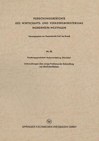 Vorderes Coverbild Untersuchungen über einige Probleme der Behandlung von Blechoberflächen