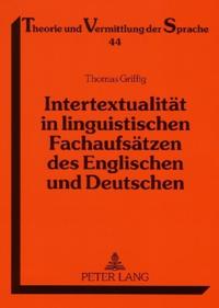 Vorderes Coverbild Intertextualität in linguistischen Fachaufsätzen des Englischen und Deutschen