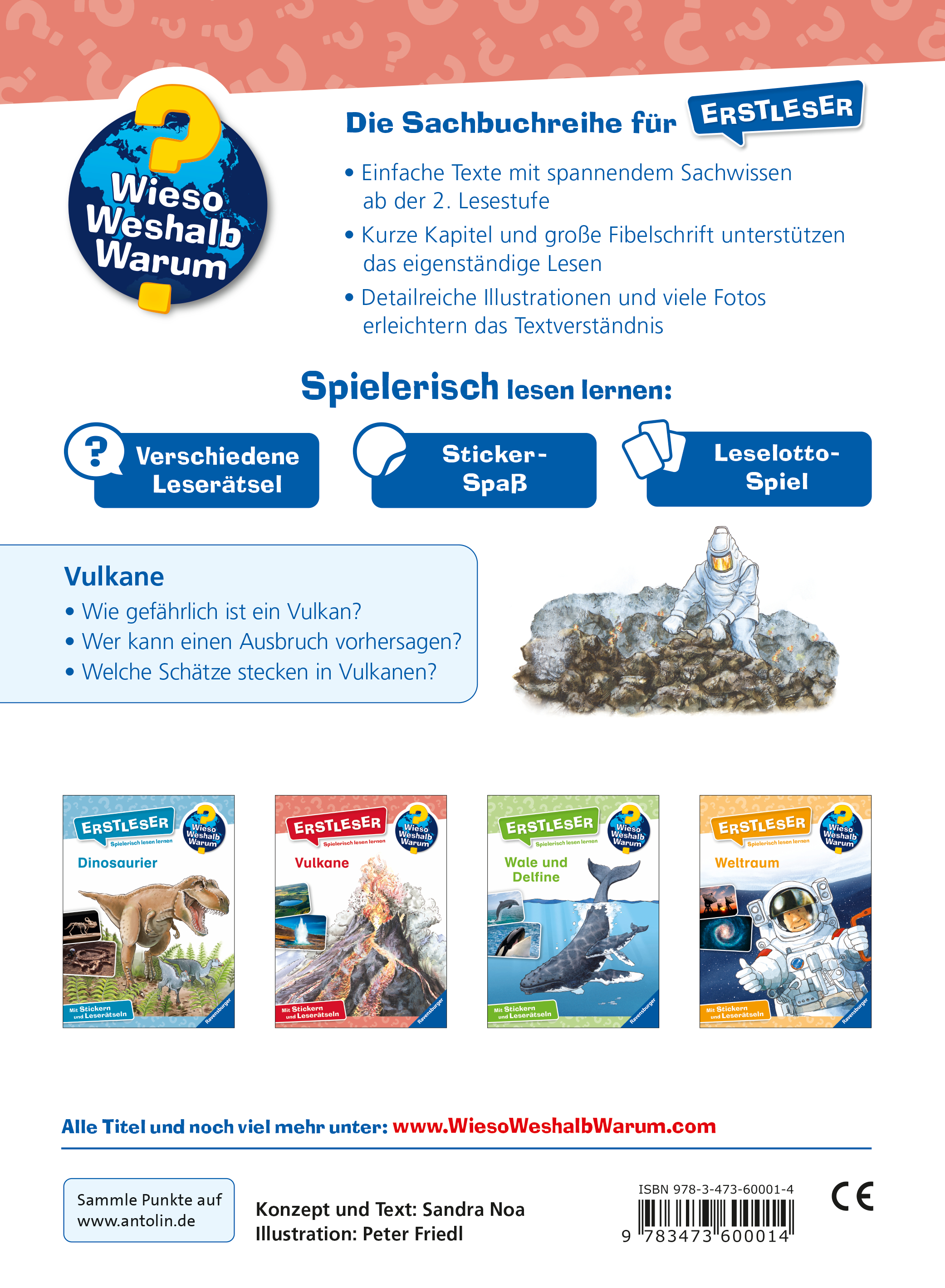 Rückseitencover Wieso? Weshalb? Warum? Erstleser, Band 2 - Vulkane