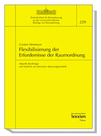Vorderes Coverbild Flexibilisierung der Erfordernisse der Raumordnung