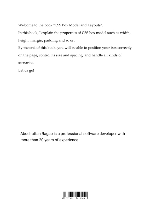 Rückseitencover CSS Box Model and Layouts