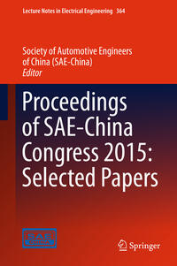 Vorderes Coverbild Proceedings of SAE-China Congress 2015: Selected Papers