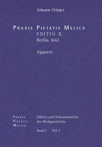 Vorderes Coverbild Johann Crüger: PRAXIS PIETATIS MELICA. Edition und Dokumentation der Werkgeschichte