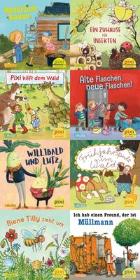 Vorderes Coverbild Pixi-8er-Set 299: Pixi setzt sich für die Umwelt ein (8x1 Exemplar)