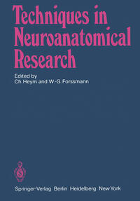 Vorderes Coverbild Techniques in Neuroanatomical Research