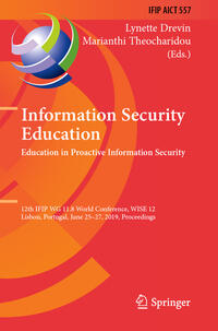 Vorderes Coverbild Information Security Education. Education in Proactive Information Security