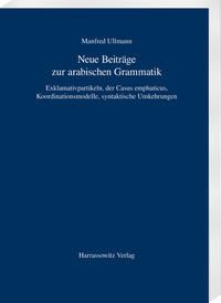 Vorderes Coverbild Neue Beiträge zur arabischen Grammatik