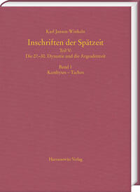 Vorderes Coverbild Inschriften der Spätzeit