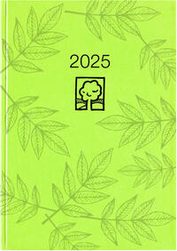 Vorderes Coverbild Zettler - Taschenkalender 2025 grün, 10,2x14,2cm, Taschenplaner mit 400 Seiten im Kartoneinband, Tages- und Wochenzählung, Mondphasen, Monatsübersicht und internationales Kalendarium
