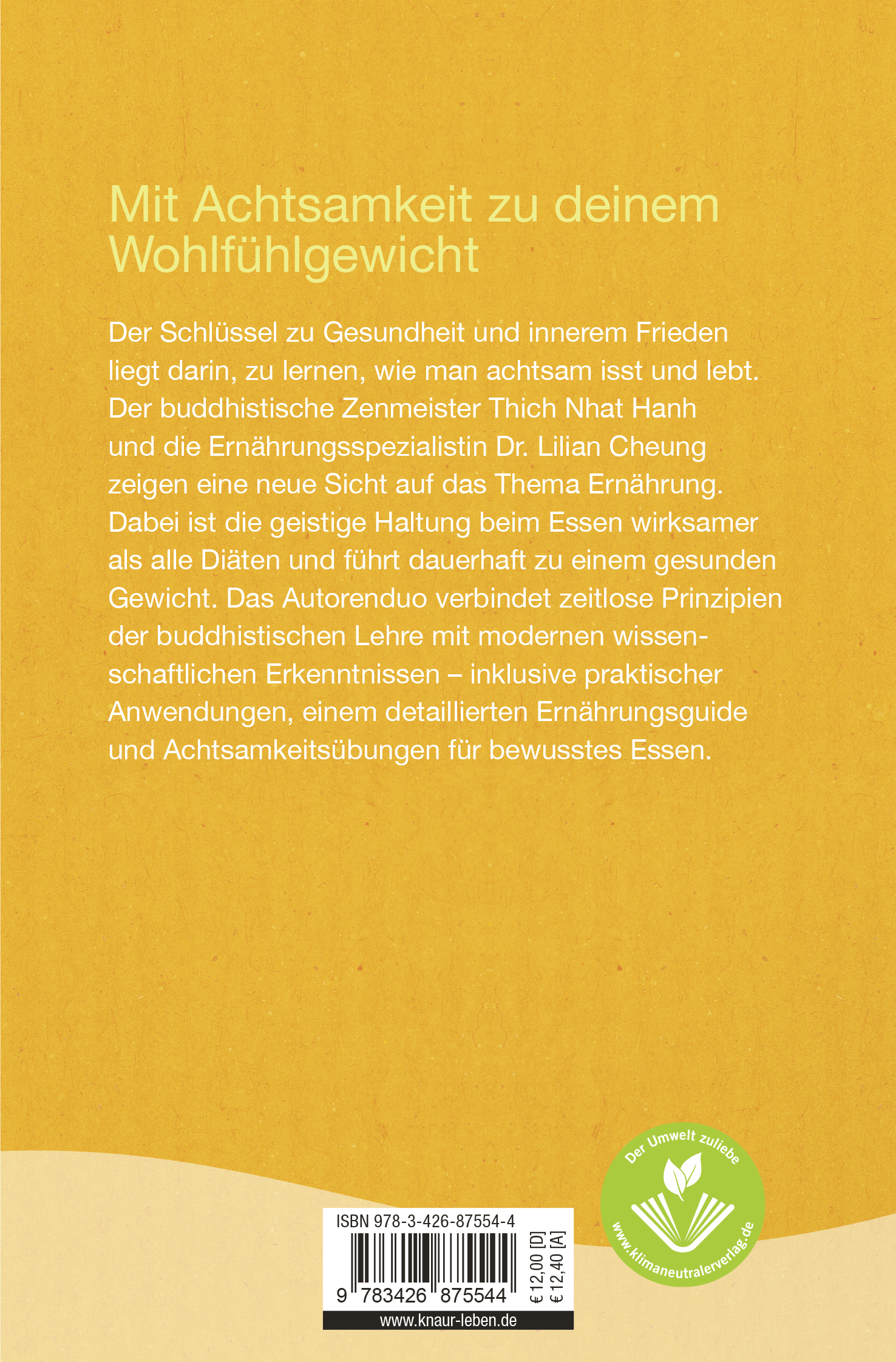 Rückseitencover achtsam essen - achtsam leben
