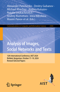 Vorderes Coverbild Analysis of Images, Social Networks and Texts