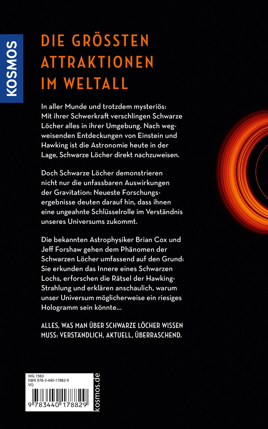 Rückseitencover Schwarze Löcher