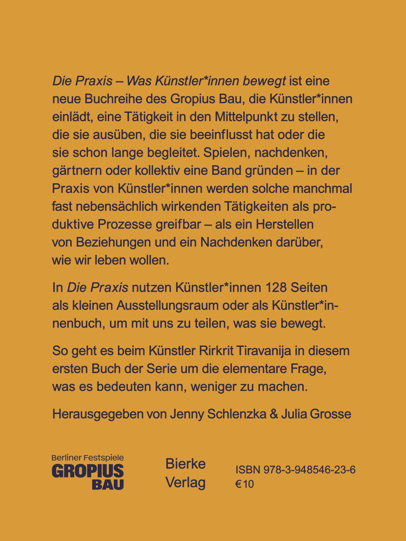 Rückseitencover Rirkrit Tiravanija: Über das Weniger Machen