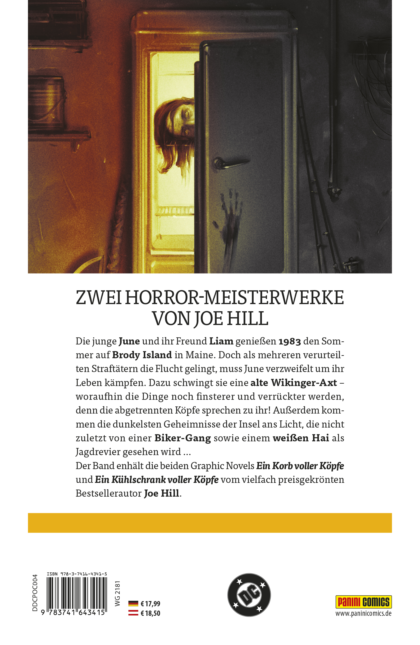 Rückseitencover Joe Hill: Ein Korb voller Köpfe (Pocket Edition)