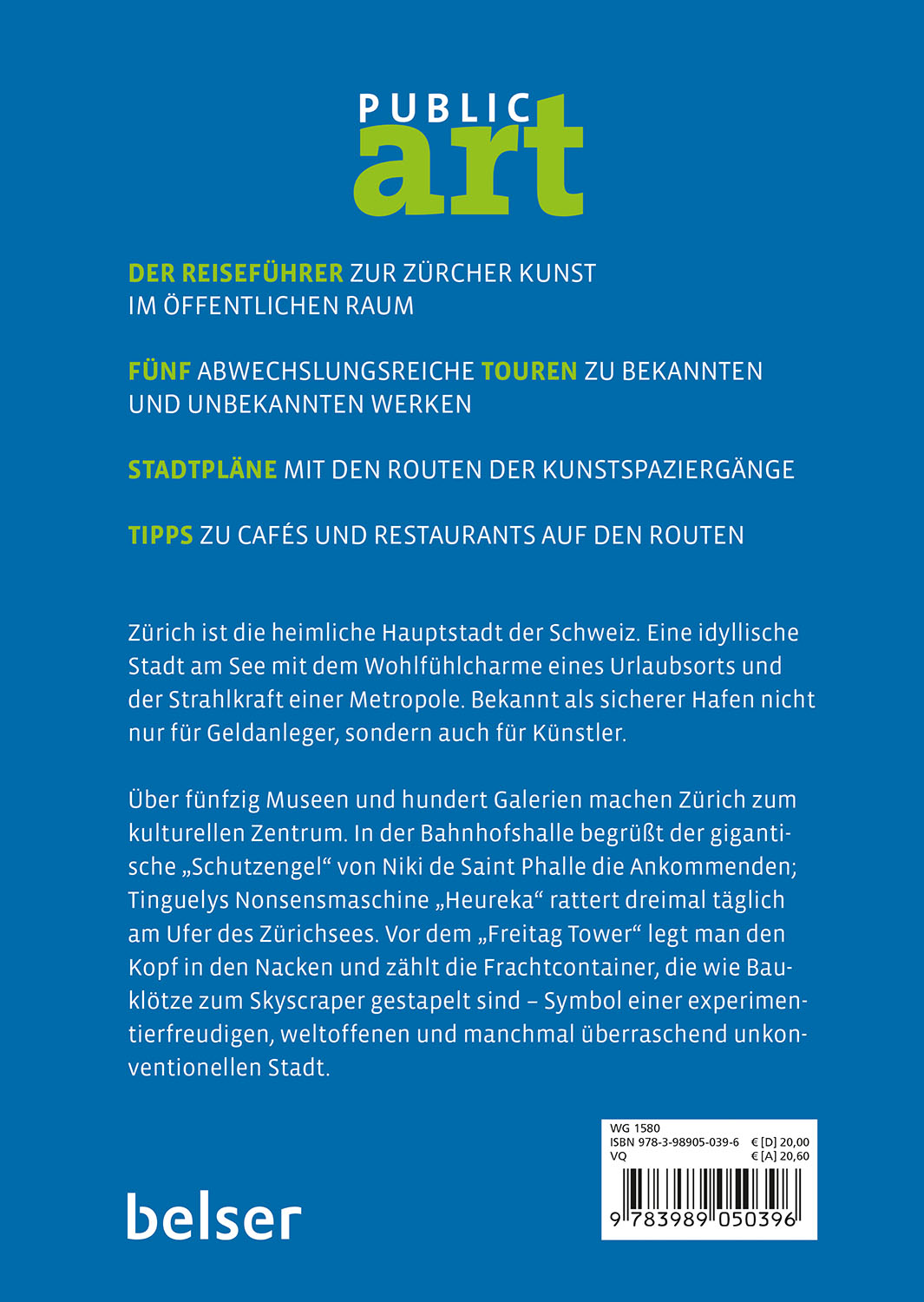 Rückseitencover Spaziergänge zur Kunst in Zürich