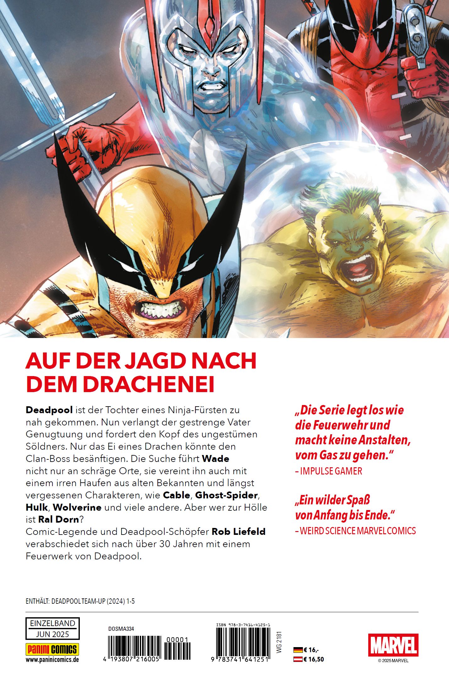 Rückseitencover Deadpool Team-Up: Drachenblut