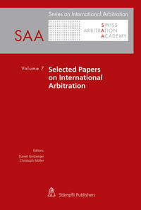 Vorderes Coverbild Selected Papers on International Arbitration