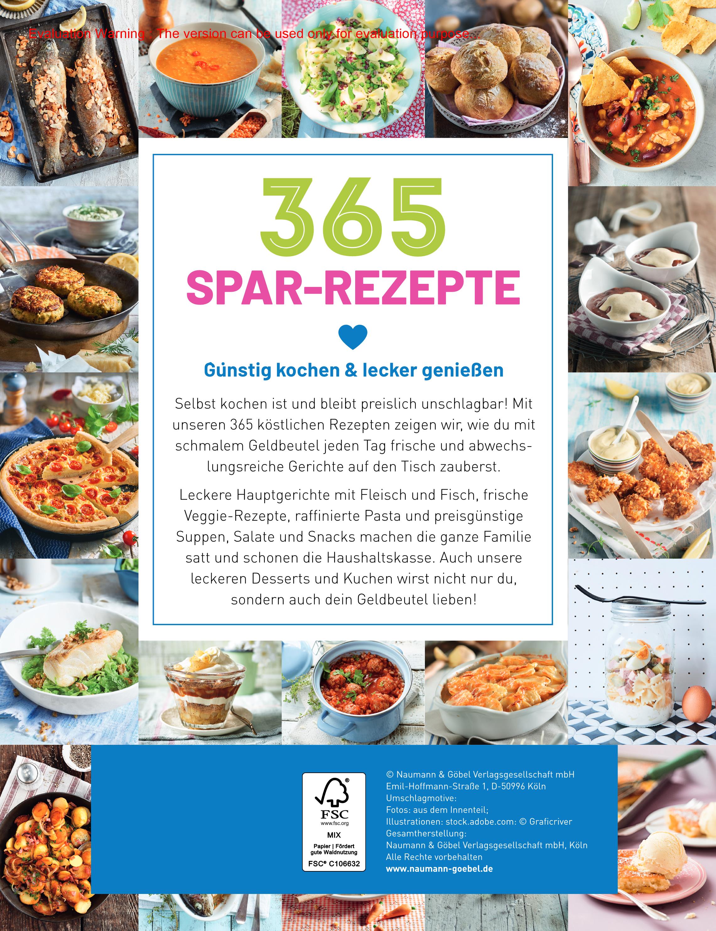 Rückseitencover 365 Spar-Rezepte