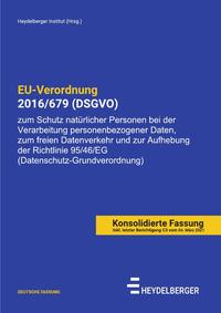 Vorderes Coverbild EU-Verordnung 2016/679 (DSGVO)