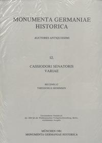 Vorderes Coverbild Cassiodori Senatoris Variae