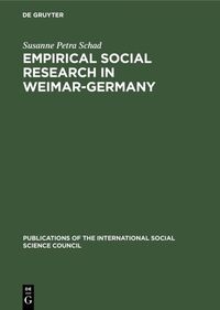 Vorderes Coverbild Empirical social research in Weimar-Germany