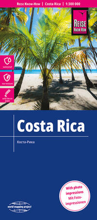 Vorderes Coverbild Reise Know-How Landkarte Costa Rica (1:300.000)