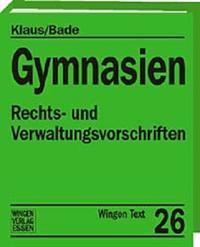 Vorderes Coverbild Gymnasien. Rechts- und Verwaltungsvorschriften Niedersachsen