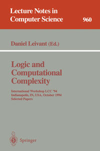 Vorderes Coverbild Logic and Computational Complexity