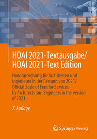 Vorderes Coverbild HOAI 2021-Textausgabe/HOAI 2021-Text Edition