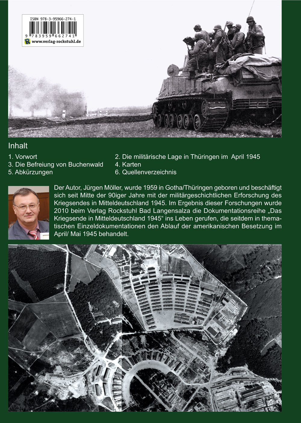 Rückseitencover Konzentrationslager Buchenwald Weimar im April 1945.
