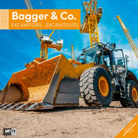 Vorderes Coverbild Bagger Kalender 2025 - 30x30