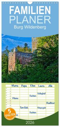 Vorderes Coverbild Familienplaner 2026 - Burg Wildenberg mit 5 Spalten (Wandkalender, 21 x 45 cm) CALVENDO