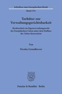 Vorderes Coverbild Torhüter zur Verwaltungsgerichtsbarkeit.