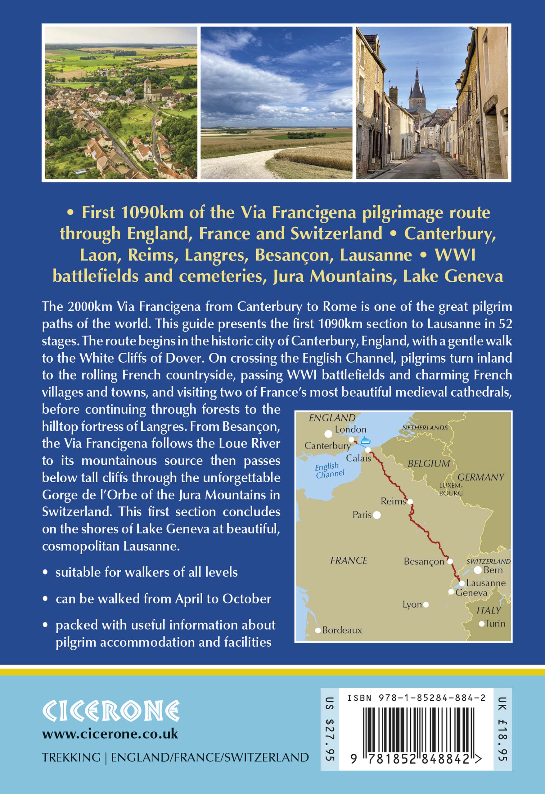 Rückseitencover Walking the Via Francigena Pilgrim Route - Part 1