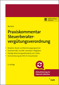 Vorderes Coverbild Praxiskommentar Steuerberatervergütungsverordnung