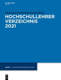 Vorderes Coverbild Hochschullehrer Verzeichnis / Universitäten Deutschland