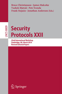 Vorderes Coverbild Security Protocols XXII