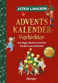 Vorderes Coverbild Adventskalender-Geschichten mit Pippi, Michel und den Kindern aus Bullerbü