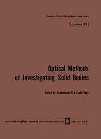 Vorderes Coverbild Volume 25: Optical Methods of Investigating Solid Bodies