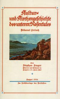 Vorderes Coverbild Kultur- und Kirchengeschichte des unteren Rosentales: Dekanat Ferlach